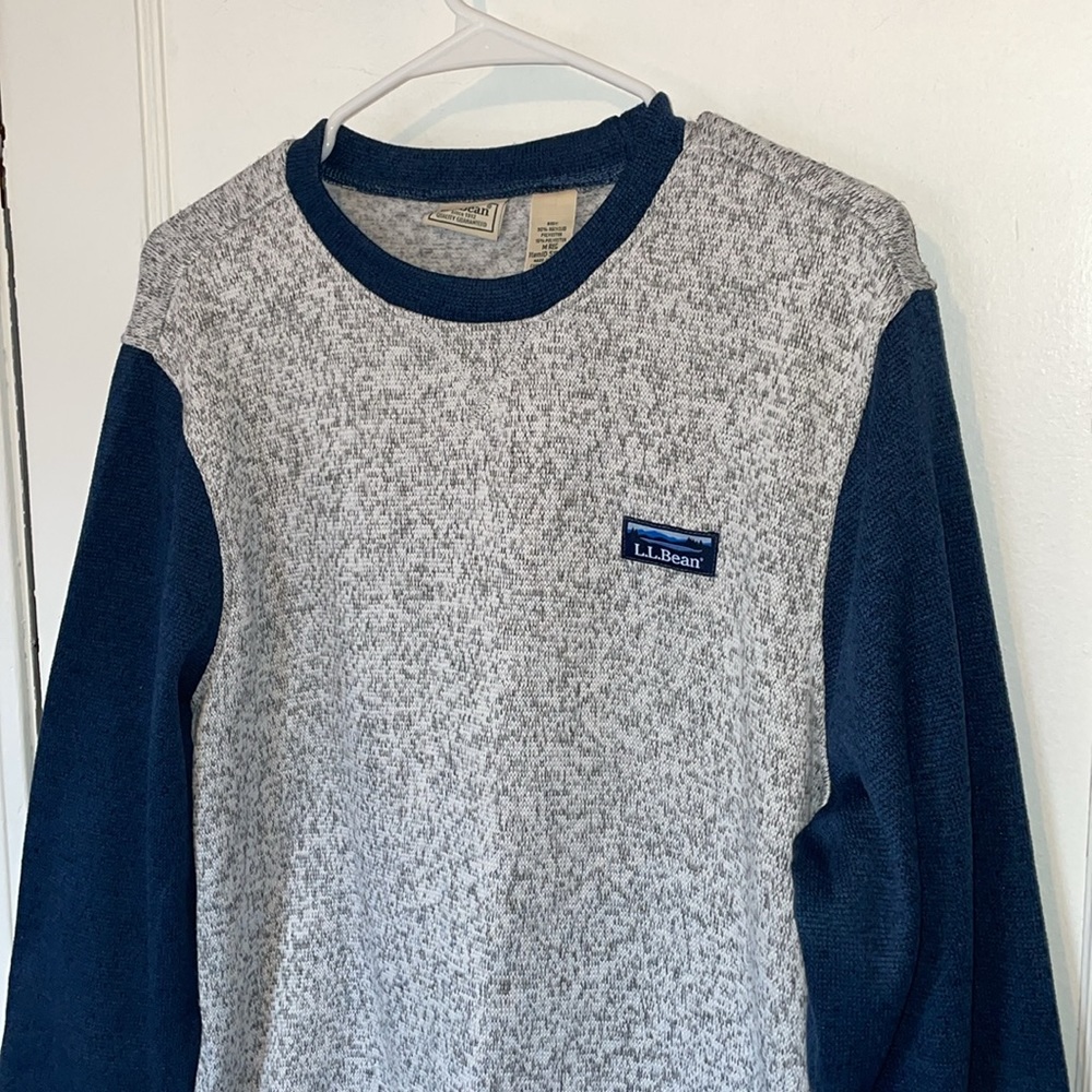 L.L. Bean Lightweight Fleece crewneck sweater long sleeve top - Picture 3 of 9